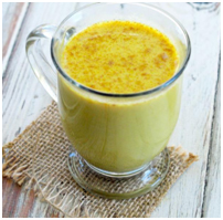 Golden Milk - healthy turmeric gives it its lovely color.